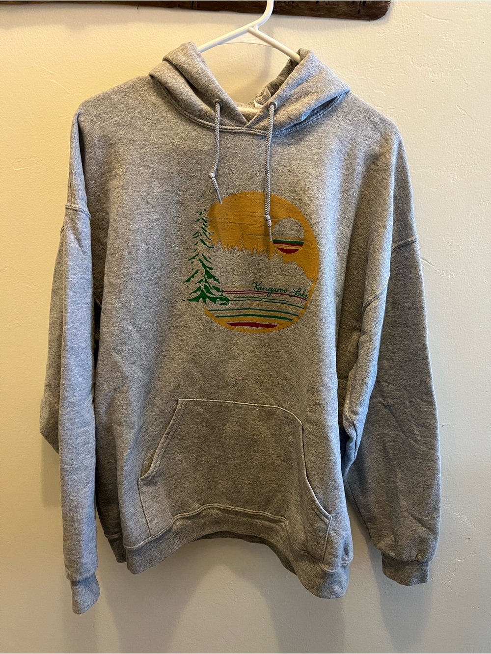Graphic Pullover Hoodie in Gray XL